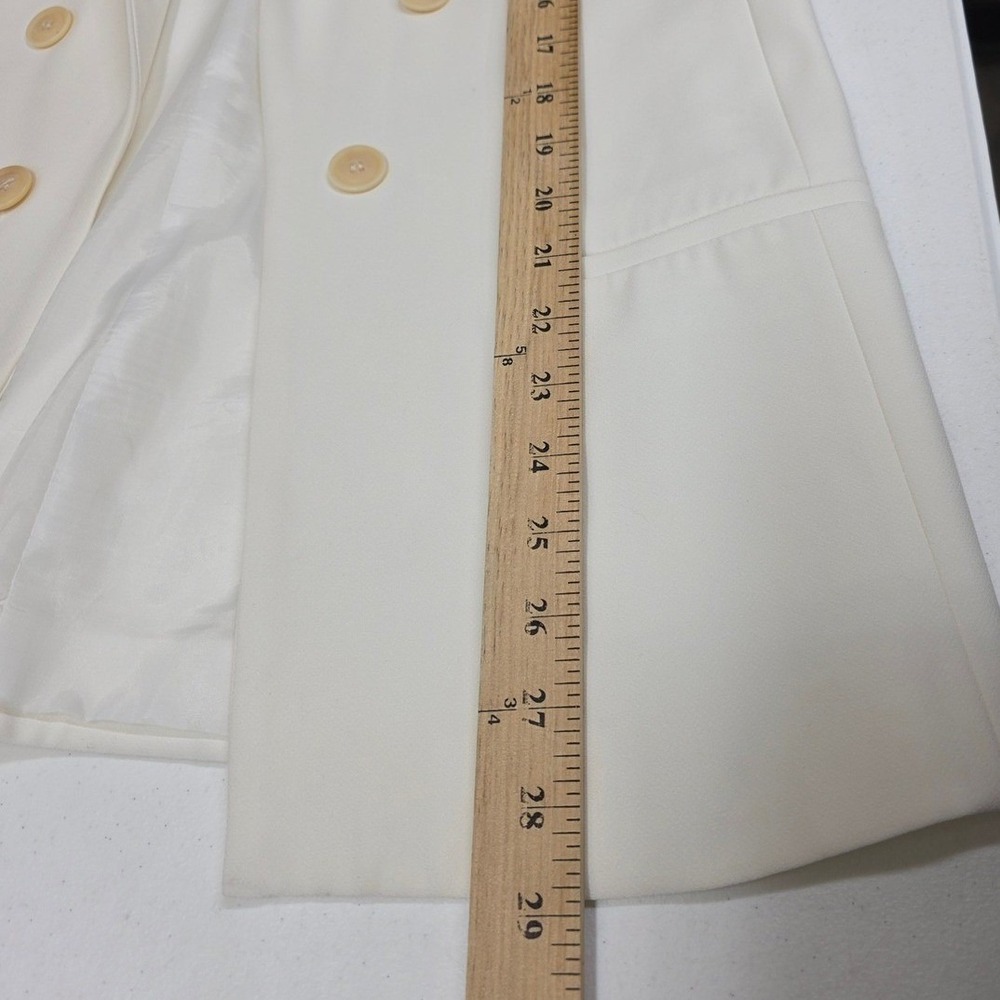 Zara Basic Women Off White Double Breasted Sleeveless Blazer Vest Small Longline - Picture 9 of 9